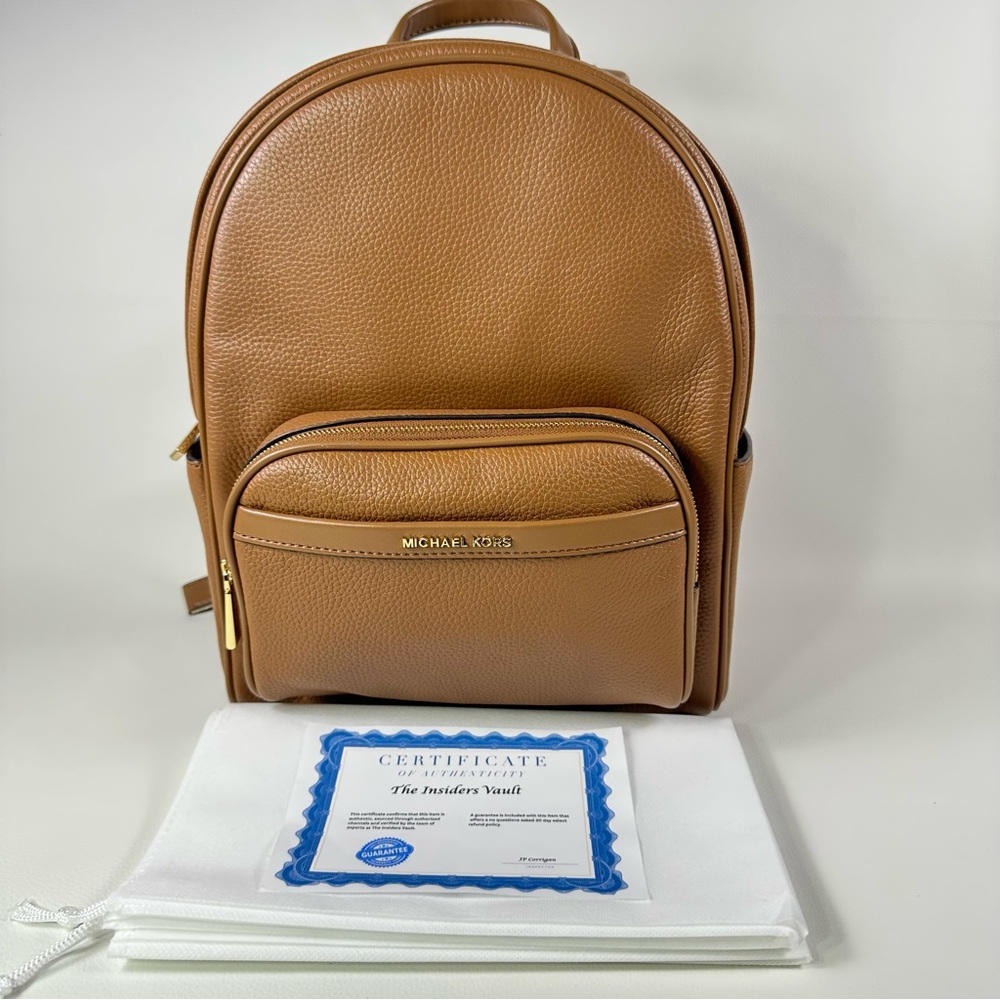 NEW Women’s MICHAEL Michael Kors Bex Medium Leather Backpack Brown - Picture 2 of 14